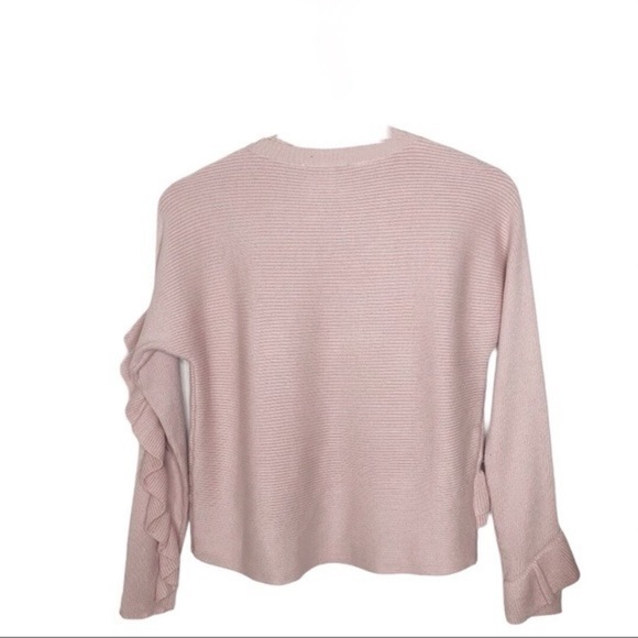 NWT Ann Taylor Pink Ribbed Ruffle Sweater Size Medium - Picture 7 of 8